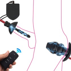 wireless electric shock anal penis plug