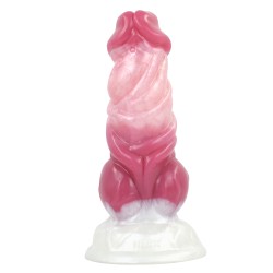 white base peach silica gel dildo 12