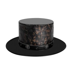 mens steampunk floral printed hat