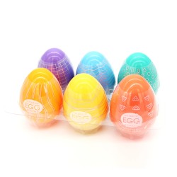 rainbow color masturbation egg6 pcs one box